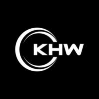 khw lettre logo conception dans illustration. vecteur logo, calligraphie dessins pour logo, affiche, invitation, etc.