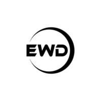 création de logo de lettre ewd en illustration. logo vectoriel, dessins de calligraphie pour logo, affiche, invitation, etc. vecteur