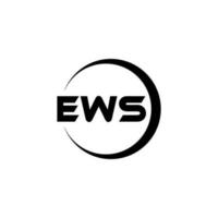 création de logo de lettre ews en illustration. logo vectoriel, dessins de calligraphie pour logo, affiche, invitation, etc. vecteur