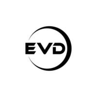 création de logo de lettre evd en illustration. logo vectoriel, dessins de calligraphie pour logo, affiche, invitation, etc. vecteur