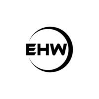 création de logo de lettre ehw dans l'illustration. logo vectoriel, dessins de calligraphie pour logo, affiche, invitation, etc. vecteur