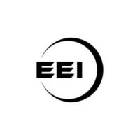 création de logo de lettre eei dans l'illustration. logo vectoriel, dessins de calligraphie pour logo, affiche, invitation, etc. vecteur