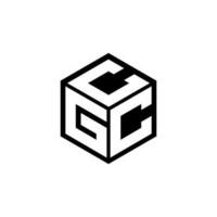 création de logo de lettre gcc en illustration. logo vectoriel, dessins de calligraphie pour logo, affiche, invitation, etc. vecteur