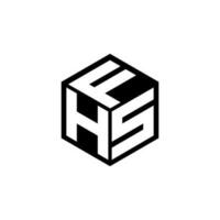 création de logo de lettre hsf en illustration. logo vectoriel, dessins de calligraphie pour logo, affiche, invitation, etc. vecteur