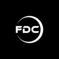 fdc lettre logo conception dans illustration. vecteur logo, calligraphie dessins pour logo, affiche, invitation, etc.