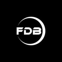 fdb lettre logo conception dans illustration. vecteur logo, calligraphie dessins pour logo, affiche, invitation, etc.