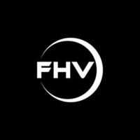 fhv lettre logo conception dans illustration. vecteur logo, calligraphie dessins pour logo, affiche, invitation, etc.