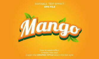 mangue texte effet, typographie, 3d texte. vecteur modèle