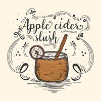 Vecteur de slush de cidre de pomme