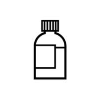 icône de style de ligne de produit de bouteille en plastique vecteur
