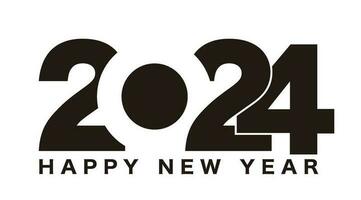 le année 2024 Nouveau ans salutation symbole logo. vecteur illustration isolé sur une blanc Contexte.