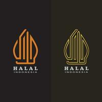 Nouveau l'image de marque de indonésien halal logo vecteur