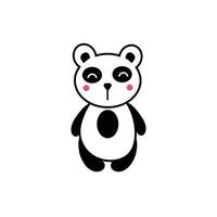 personnage de bande dessinée animal mignon ours panda vecteur