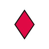 icône de figure de diamant de poker de casino vecteur
