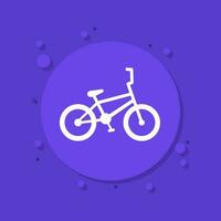 bmx bicyclette icône, vélo pour courses et cascade équitation vecteur
