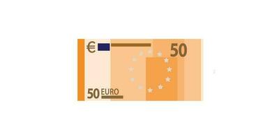 euro devise billet de banque isolé, la finance et économie concept vecteur