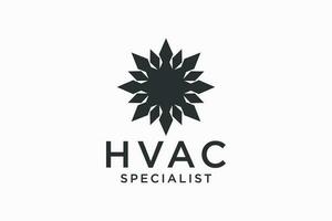 HVAC logo conception, chauffage ventilation et air conditionnement, HVAC logo pack modèle collection. vecteur