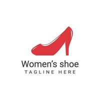 Facile rouge aux femmes des chaussures affaires conception. vecteur