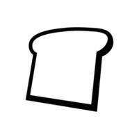 pain grillé icône, logo isolé sur blanc Contexte vecteur