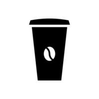 jetable tasse icône, logo isolé sur blanc Contexte vecteur