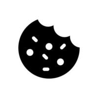 biscuit icône, logo isolé sur blanc Contexte vecteur