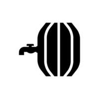 Bière baril icône, logo isolé sur blanc Contexte vecteur