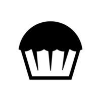 muffin icône, logo isolé sur blanc Contexte vecteur