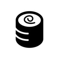 Sushi icône, logo isolé sur blanc Contexte vecteur