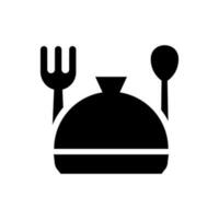 restaurant icône, logo isolé sur blanc Contexte vecteur