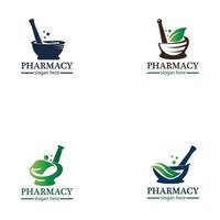 création de logo de concept de pharmacie créative vecteur