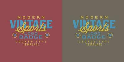 moderne ancien des sports logo badge conception vecteur