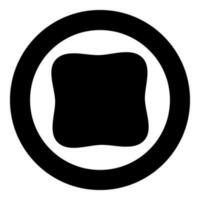 carré avoir arrondi coins rectangle forme icône dans cercle rond noir Couleur vecteur illustration image solide contour style