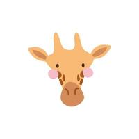 icône de caractère animal sauvage girafe mignonne vecteur