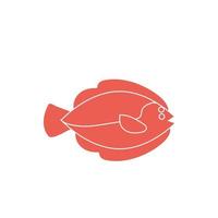 icône isolée des animaux de la vie marine poisson mignon vecteur