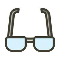 des lunettes épais ligne rempli couleurs pour personnel et commercial utiliser. vecteur