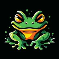 grenouille tête mascotte logo pour esport. grenouille T-shirt conception. grenouille logo. grenouille autocollant vecteur