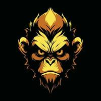 gorille mascotte logo pour esport. gorille T-shirt conception. gorille logo. gorille autocollant vecteur