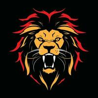 Lion mascotte logo pour esport. Lion T-shirt conception. Lion logo. Lion autocollant vecteur