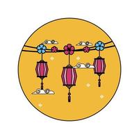 conception de vecteur de lanterne de Chine