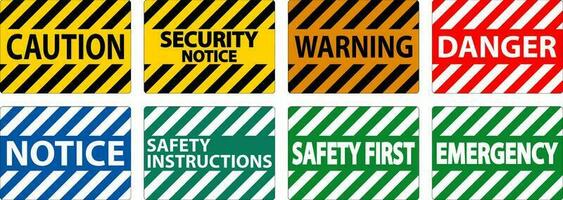 avertir, avis, Sécurité avis, urgence, sécurité d'abord, sécurité instructions, danger, avertissement signe vecteur