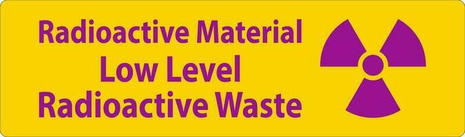 mise en garde signe radioactif matériaux, faible niveau radioactif déchets vecteur