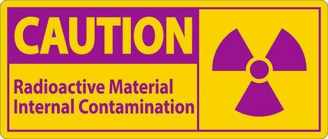 mise en garde radiation signe radioactif Matériel interne contamination vecteur