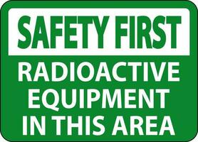 sécurité premier signe mise en garde radioactif équipement dans cette zone vecteur