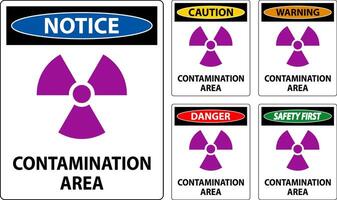 radioactif matériaux signe mise en garde contamination zone vecteur