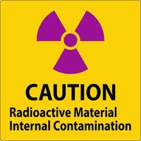 mise en garde radiation signe radioactif Matériel interne contamination vecteur