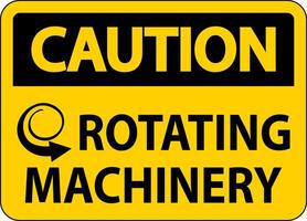 mise en garde signe tournant machinerie sur blanc Contexte vecteur