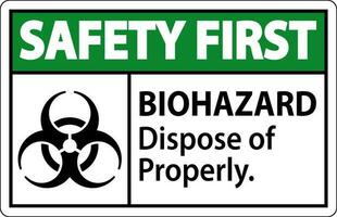Danger biologique sécurité premier étiquette Danger biologique disposer de correctement vecteur