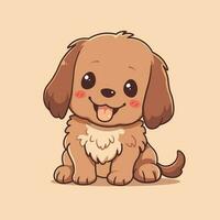 mignonne dessin animé bébé chien illustration vecteur