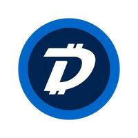 digibyte pièce de monnaie, logo, icône. vecteur