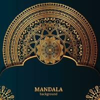 luxe mandala Contexte avec d'or arabesque modèle arabe islamique est style. Ramadan style décoratif mandala. mandala pour imprimer, affiche, couverture, vecteur